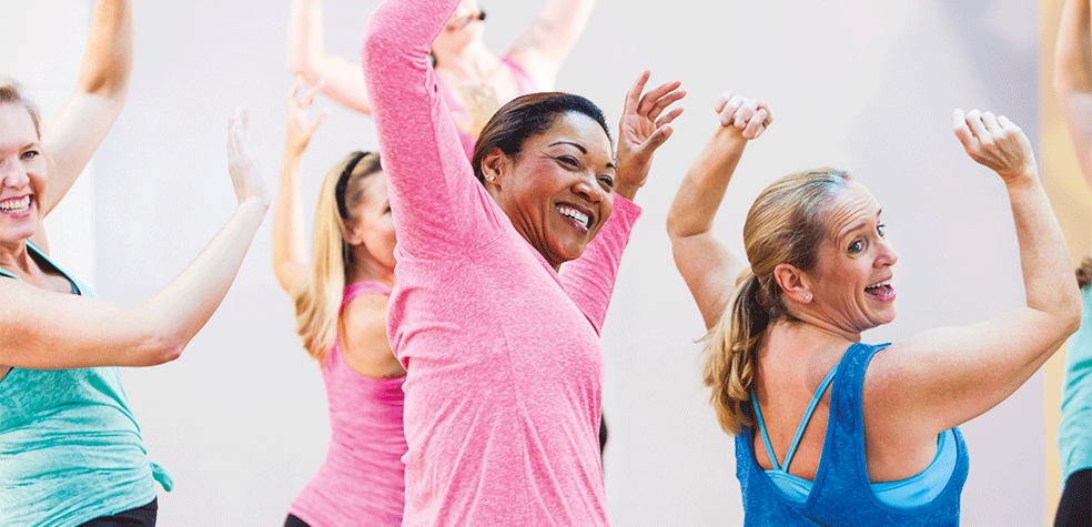 Women at dance class